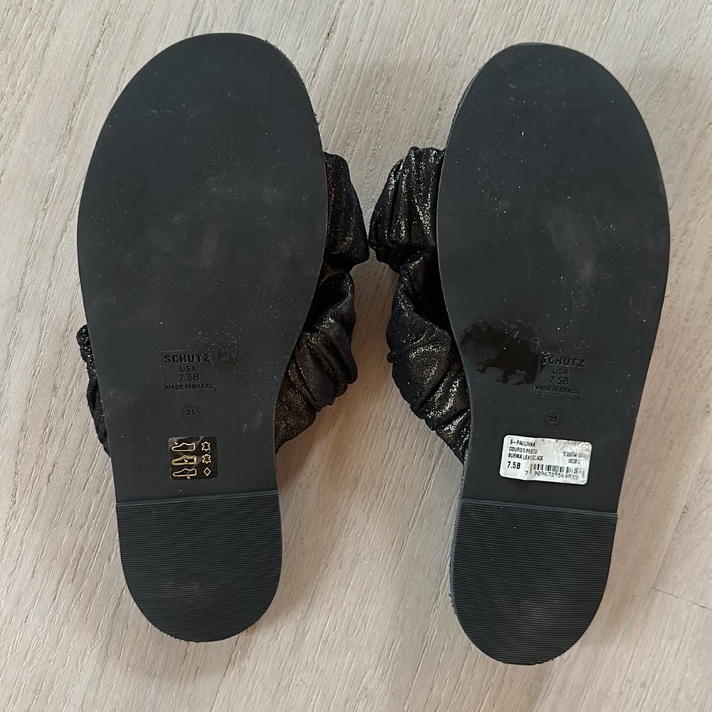 Schutz Paulina puffy metallic slides 7.5 - Picture 2 of 2
